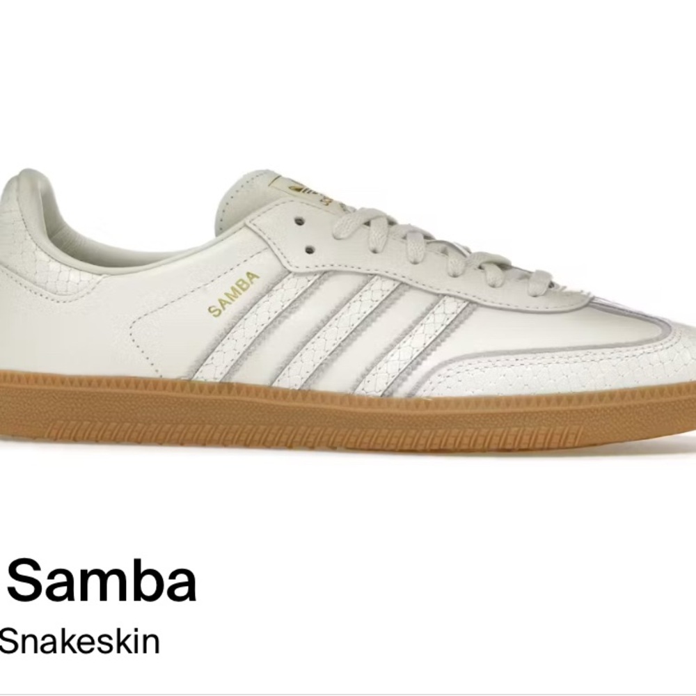 Adidas Samba Snakeskin White Shoes
